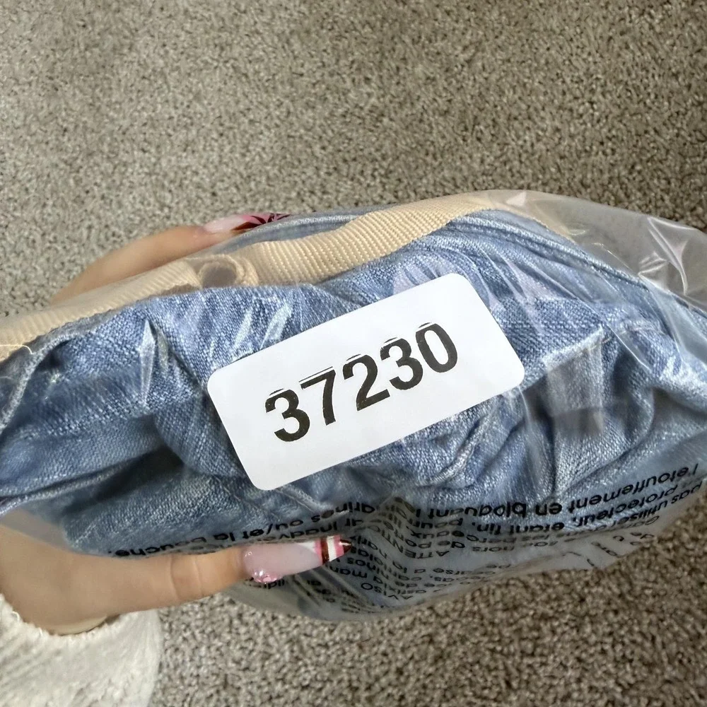 Y2K Riders Utility Shorts Womens 12M Blue Denim Drawstring Pockets Casual Summer